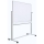 Tabla alba magnetica, dubla fata, rotativa, 100 x 150 cm, pe stand mobil, profil aluminiu, Optima 