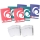 Pachet 5 caiete + coperti A5, 80 file, 70g/mp, matematica, Rainbow Herlitz