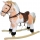Balansoar unicorn lemn si plus, cu rotile