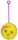 Minge Yoyo din cauciuc, cu tepi si lumina, 7.5 cm, model Stelute