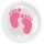Balon transparent nou nascut, picioruse, pentru fete, 45 cm, Tuban