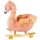 Balansoar din plus pentru bebelusi, cu rotile, model Flamingo, 66 cm