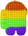 Jucarie senzoriala, antistres Pop it Now and Flip it, Among Us, curcubeu, XXL, 30.5 cm