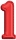 Balon, folie aluminiu, rosu, cifra 1, 40 cm 