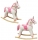 Unicorn balansoar din lemn si plus, Roz, 68 cm 