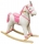 Unicorn balansoar din lemn si plus, Roz, 68 cm 