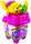 Set galetusa nisip castel Unicorn + Accesorii, 8 bucati/set
