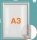 Rama pentru perete NOBO, aluminiu, cu click, A3, gri