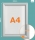 Rama pentru perete NOBO, aluminiu, cu click, A4, gri
