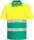 Tricou polo Hi-Vis contrast s/s, galben/teal, regular, Lightweight, Portwest