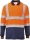 Tricou polo cu maneci lungi Hi-Vis, portocaliu/navy, regular, Two Tone. Portwest