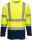 Tricou cu maneci lungi Hi-Vis, doua tonuri, galben/navy, regular, Cotton Comfort, Portwest