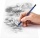 Creioane grafit + pensula Mars Lumograph Aquarell 100A-G6, 8B-4B, 5+1/set Staedler