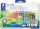 Creioane colorate 3 in 1 + ascutitoare Noris Buddy, 12 culori/set Staedtler