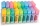 Mine 2B creion mecanic, 0.5 mm/0.7 mm, Double Erase, 80 mine/cutie cu radiera, diverse culori, 81 buc/display Serve