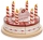 Set de joaca Tort de ciocolata din lemn premium, 14 piese, Chocolate Birthday Cake, Tender Leaf Toys 