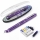 Stilou retractabil Writech M corp violet cu cutie cadou si 5 patroane cerneala albastre