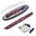 Stilou retractabil Writech M corp rosu cu cutie cadou si 5 patroane cerneala albastre