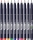 Markere caligrafice Fudenosuke Hard, Vivid Color, 10 bucati/set Tombow