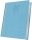 Agenda datata 2027 Herlitz Premium Deluxe Bard, A5, 352 pagini, coperta din piele sintetica, margini folio argintiu, culoare albastru deschis