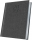 Agenda datata 2027 Herlitz Premium Deluxe Bard, A5, 352 pagini, coperta din piele sintetica, margini folio argintiu, culoare gri