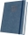 Agenda datata 2027 Herlitz Premium Deluxe Bolgheri, A5, 352 pagini, coperta din piele sintetica, culoare albastru denim