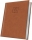 Agenda datata 2027 Herlitz Premium Deluxe Chianti, A5, 352 pagini, coperta din piele sintetica, margini folio argintiu, culoare cognac