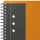 Agenda Oxford International Organiser NoteBook, A5+, 80 file, coperta PEFC, 10 perforatii, portocaliu, dictando