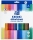 Creioane colorate triunghiulare Oxford, mina 3 mm, set 24 + ascutitoare, include auriu, in cutie de carton