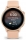 Ceas Garmin vívoactive 6 display AMOLED, dimensiune afisaj 30.4 mm, rezolutie afisaj  390 x 390 pixeli, memorie 8GB, autonomie până la 11 zile (5 zile cu afişajul permanent pornit) rezistanta la apa pana la 5 ATM, greutate: 23g, ramă Pink Dawn cu curea Bone, carcasă Pink Dawn Metallic şi curea din