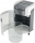 Distrugator documente automat Leitz OptiMax Office, P5, micro-cut, 300 coli, cos 25L alb-gri