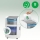 Distrugator documente automat Leitz OptiMax Home Office, P5, micro-cut, 150 coli, cos 15L, alb-gri