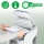 Distrugator documente automat Leitz OptiMax Home Office, P5, micro-cut, 150 coli, cos 15L, alb-gri