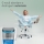 Distrugator documente automat Leitz OptiMax Home Office, P4, cross-cut, 150 coli, cos 15L, alb-gri