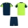 Echipament sportiv copii Juve, Unisex, verde fluorescent-bleumarin, Roly