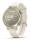 Ceas Garmin Lily 2 Active, display AMOLED, dimensiune afisaj 25,4 mm x 21,3 mm, rezolutie afisaj 240 x 201 pixeli, memorie 8GB, autonomie pana la 9 zile, rezistanta la apa pana la 5 ATM, greutate: 24,4g, ramă MLunar Glod şi curea Bone din silicon