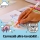 Markere de colorat BIC Vibbies, varf mediu, 12 culori asortate, modele cu animalute, 12 buc/set
