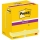 Notite adezive Post-It Super Sticky, galben Canary, 127 x 76 mm, 90 file/buc, 12 buc/set, 3M