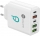 Incarcator retea Spacer QC 38W, 5 x porturi: USB Type-C PD x 1m USB Type-C x 1, USB Quick Charge x 1, USB x 2, alb