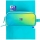Penar Oxford Gradient, tip etui dreptunghiular, galben/verde turcoaz