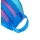 Penar Oxford Gradient, tip etui dreptunghiular, albastru/roz