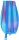 Penar Oxford Gradient, tip etui dreptunghiular, albastru/roz