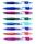 Pix retractabil cu gel M&G, grip cauciuc, albastru 0.7mm, 12 buc/cutie
