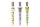 Pix BIC Vibbies Mini 4 Colours, varf mediu 1,0 mm, modele asortate