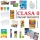 Set rechizite scolare elevi, pachet pentru clasa 0, format din 48 piese