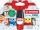 Textmarker Stabilo Boss mini Frosty Friends Christmas, 5 culori/blister