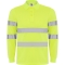 Tricou polo tehnic cu maneca lunga Hi-Vis Polaris L/S, pentru barbati, Galben Fluorescent, Roly marimea L