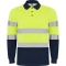Tricou polo tehnic cu maneca lunga Hi-Vis Polaris L/S, pentru barbati, Bleumarin/Galben Fluorescent, Roly marimea M