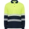 Tricou polo tehnic cu maneca lunga Hi-Vis Vega Ls, unisex, Bleumarin/Galben Fluorescent, Roly marimea M