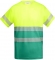 Tricou tehnic Hi-Vis Tauri, pentru barbati, Verde Gradina/Galben Fluorescent, Roly marimea 4XL
